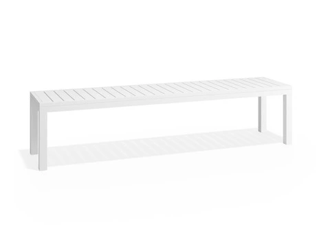 Halki Bench Seat – Stylish 190cm Outdoor White Seating