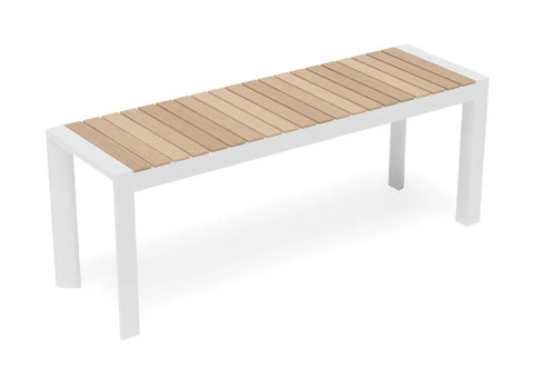 Vydel 120cm Bench Seat – Stylish Outdoor Teak & White