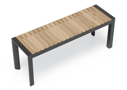 Vydel Bench Seat 120cm Teak Charcoal – Stylish Outdoor Seating