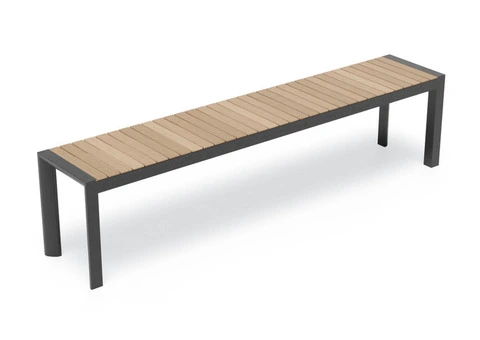 Vydel Bench Seat – 190cm Outdoor Teak & Charcoal – Stylish & Durable