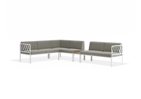 Spacious & Stylish Seville Config I Corner Sofa – White
