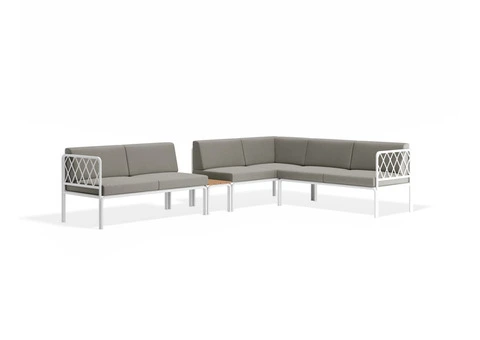 Spacious & Stylish Seville Config J Corner Sofa – White