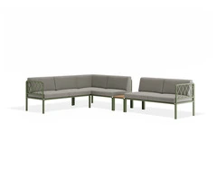 Seville Config I Corner Sofa – Stylish Eucalyptus Green Outdoor Seating