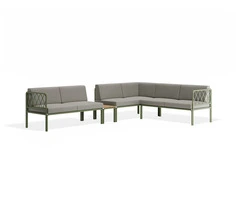Seville Config J Corner Sofa – Eucalyptus Green for Ultimate Outdoor Comfort