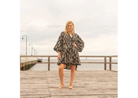 Comfortable And Chic Cotton Midi Dress
