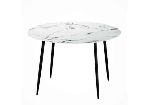 Elegant Artiss Round Marble Dining Table – 110CM Modern Style