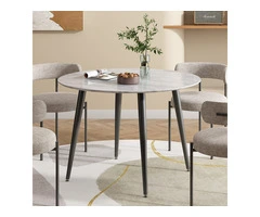 Elegant Round MDF Marbling Dining Table – Stylish & Durable