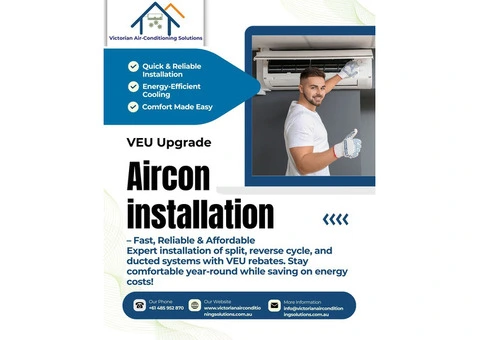Expert Aircon Installation with VEU Rebates