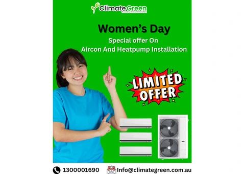 Women's Day Special – Offer on Aircon & Heat Pump Installation!