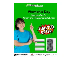Women's Day Special – Offer on Aircon & Heat Pump Installation!