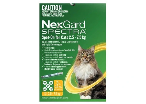 Nexgard Spectra Spot-On for Large Cats 2.5 to 7.5kg