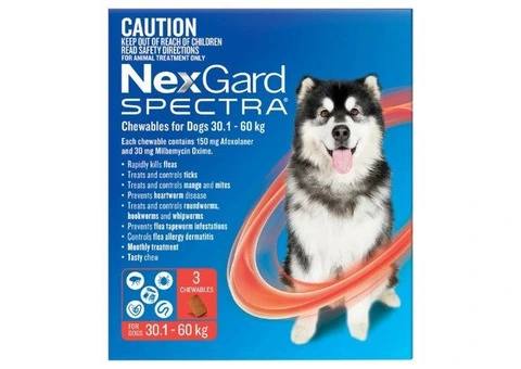 Nexgard Spectra Extra Large Dogs (30.1 - 60kg) Red