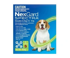 Nexgard Spectra Medium Dogs (7.6 - 15kg) Green