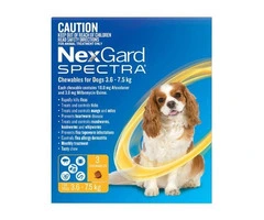 Nexgard Spectra Small Dogs (3.6 - 7.5kg) Yellow