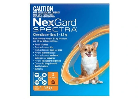Nexgard Spectra Very Small Dogs (2 - 3.5kg) Orange