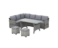 Elegant Gardeon Outdoor Dining Set – 8-Seater Wicker Table & Chairs