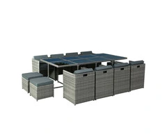 Luxury Gardeon 13-Piece Outdoor Dining Set – Elegant & Durable