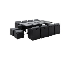 Luxurious Gardeon 13-Piece Outdoor Dining Set – Wicker Elegance