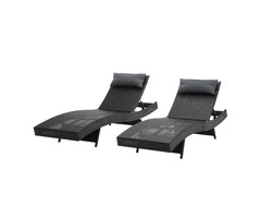 Luxury & Comfort: Gardeon 2PC Sun Lounge Wicker Lounger