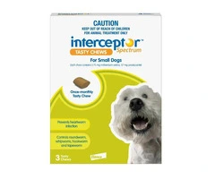 Interceptor Spectrum Tasty Chews For Small Dogs 4 To 11Kg