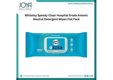Whiteley Speedy Clean Hospital Grade Anionic Neutral Detergent Wipes Flat Pack - Australia