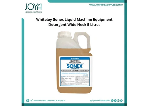 Whiteley Sonex Liquid Machine Equipment Detergent Wide Neck 5 Litres | Australia