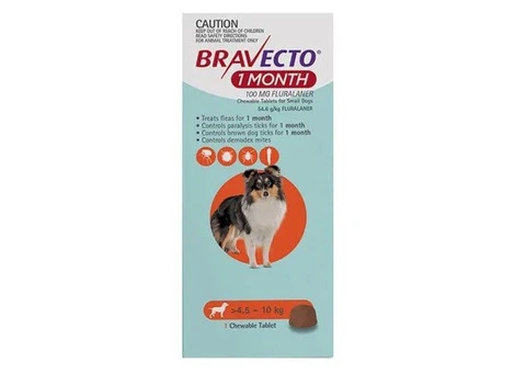 Bravecto 1 Month Chew for Dogs 4.5-10 Kg
