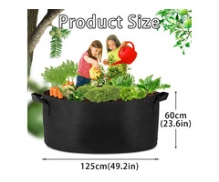 1 Pack 100 Gallon 100cm 50cm Grow Bag Heavy Duty- Qubyk AU