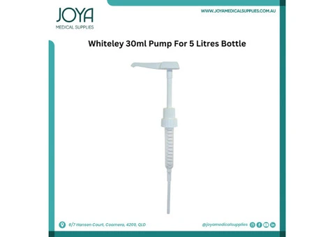 Whiteley 30ml Pump For 5 Litres Bottle - Joya Medical Supplies