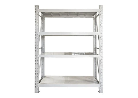 2m (H) x 1.5m (L) x 0.5m (D) 800kg Capacity Powder Coated Metal Garage Shelving (Light Grey)