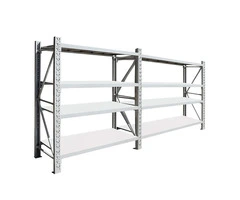 2m (H) x 3m (L) x 0.5m (D) 1600kg Capacity Metal Heavy Duty Garage Shelving (Light Grey)