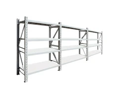 2m (H) x 4.5m (L) x 0.5m (D) 2400kg Capacity Metal Heavy Duty Garage Shelving (Light Grey)