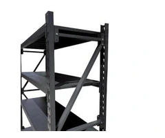 2m (H) x 1.5m (L) x 0.6m (D) 1200kg Capacity Metal Heavy Duty Garage Shelving (Black)