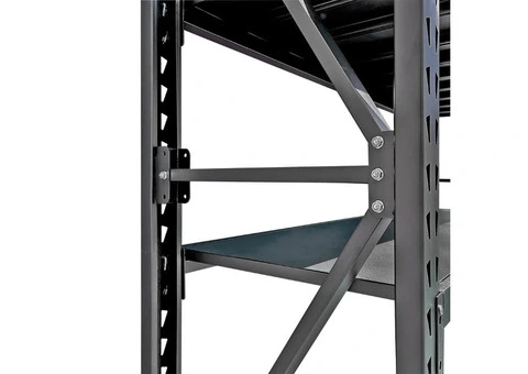2m (H) x 1.5m (L) x 0.6m (D) 1200kg Capacity Metal Heavy Duty Garage Shelving (Black) - 3/3