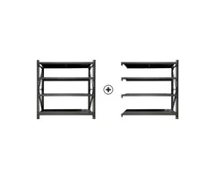 2m (H) x 3m (L) x 0.6m (D) 2400kg Capacity Metal Heavy Duty Garage Shelving (Black)