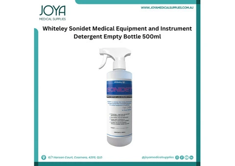 Whiteley Sonidet Medical Equipment and Instrument Detergent Empty Bottle 500ml - Australia
