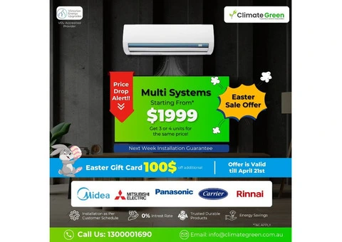 🔥 Easter Sale! Multi-Split Air Conditioning from $1999