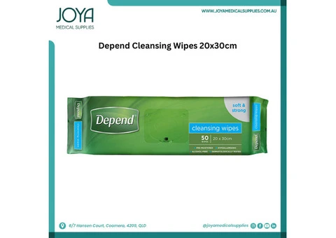 Depend Cleansing Wipes 20X30cm - Joya Medical Supplies