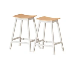 Artiss 2x Bar Stools Wooden Chairs - Premium Oak Design
