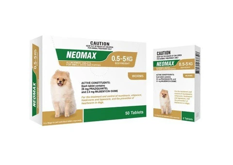 Neomax Allwormer Tablets For Small Dogs 0.5 To 5 Kg
