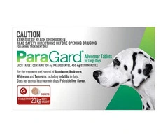 Paragard Broad Spectrum Wormer For Large Dogs 20 Kg