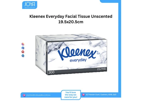 Kleenex Everyday Facial Tissue Unscented 19.5x20.5cm -  Joya Medical Supplies
