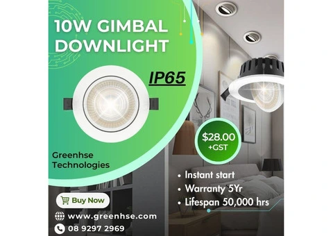 10W Gimbal Downlight By Greenhse Technologies Perth
