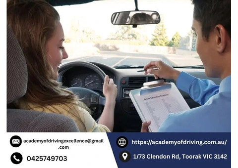 Our Driving Instructor in Melbourne Helps You Learn to Drive with Confidence