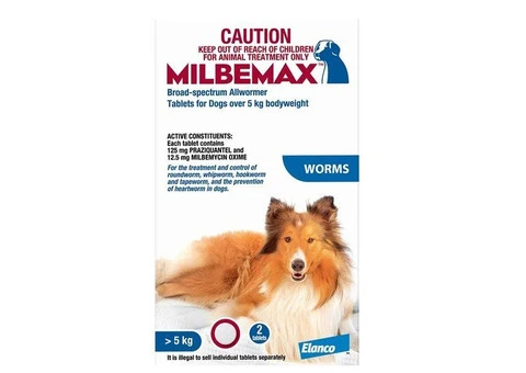 Milbemax Allwormer Tablets For Large Dogs 5 To 25 Kg
