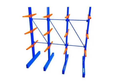 5940mm Height 3 Bays Double Sided Heavy Duty Cantilever Racking System