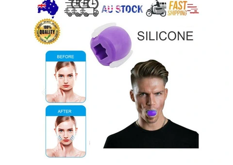 Facial Exerciser Exercise Ballneck Toner3 stage Mandibular Exerciser Jaw Trainer Purple - Qubyk AU