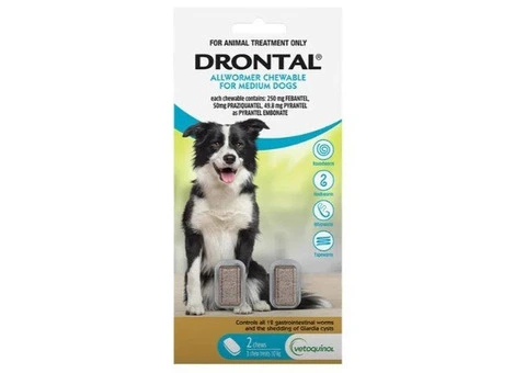 Drontal Wormers Chewable For Dogs Up To 10Kg