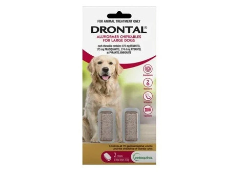 Drontal Wormers Chewables For Dogs Up To 35Kg