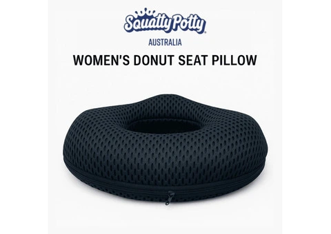 Sitz Bath Support with Women’s Donut Seat Pillow
